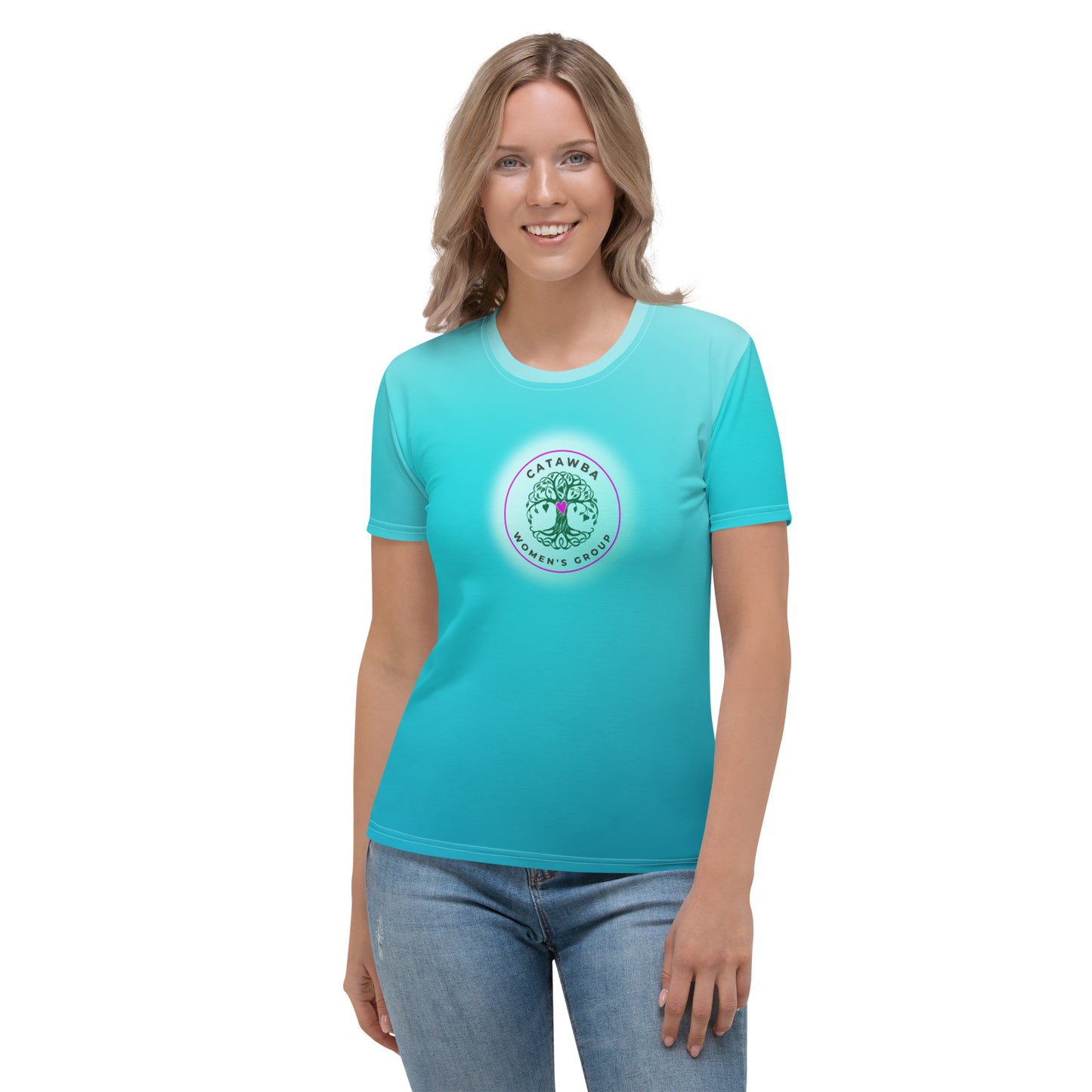 16- Turquoise Women's T-shirt - snug fit - order 2 sizes up