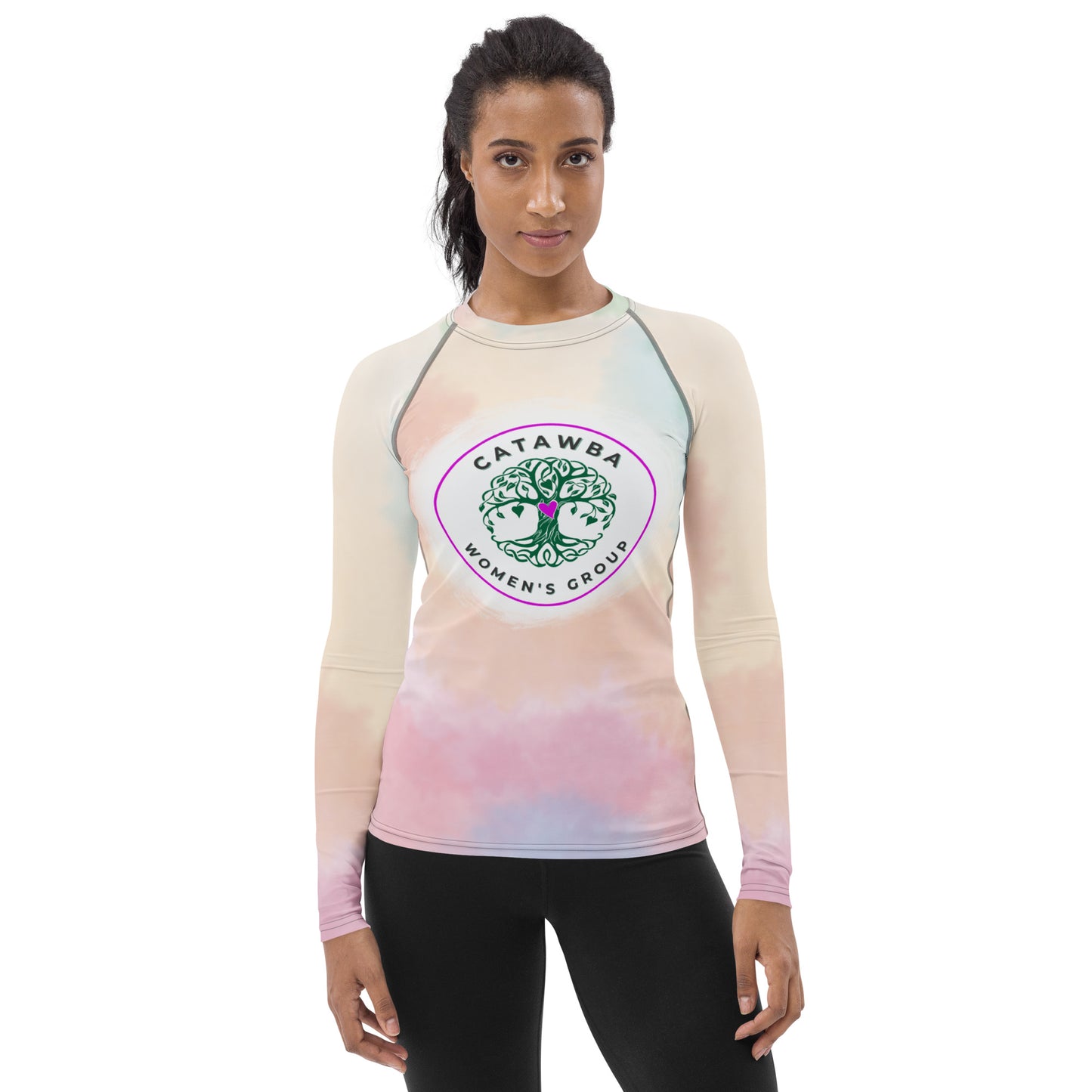 29- Tie Dye Women's Rash Guard - Long Sleeves