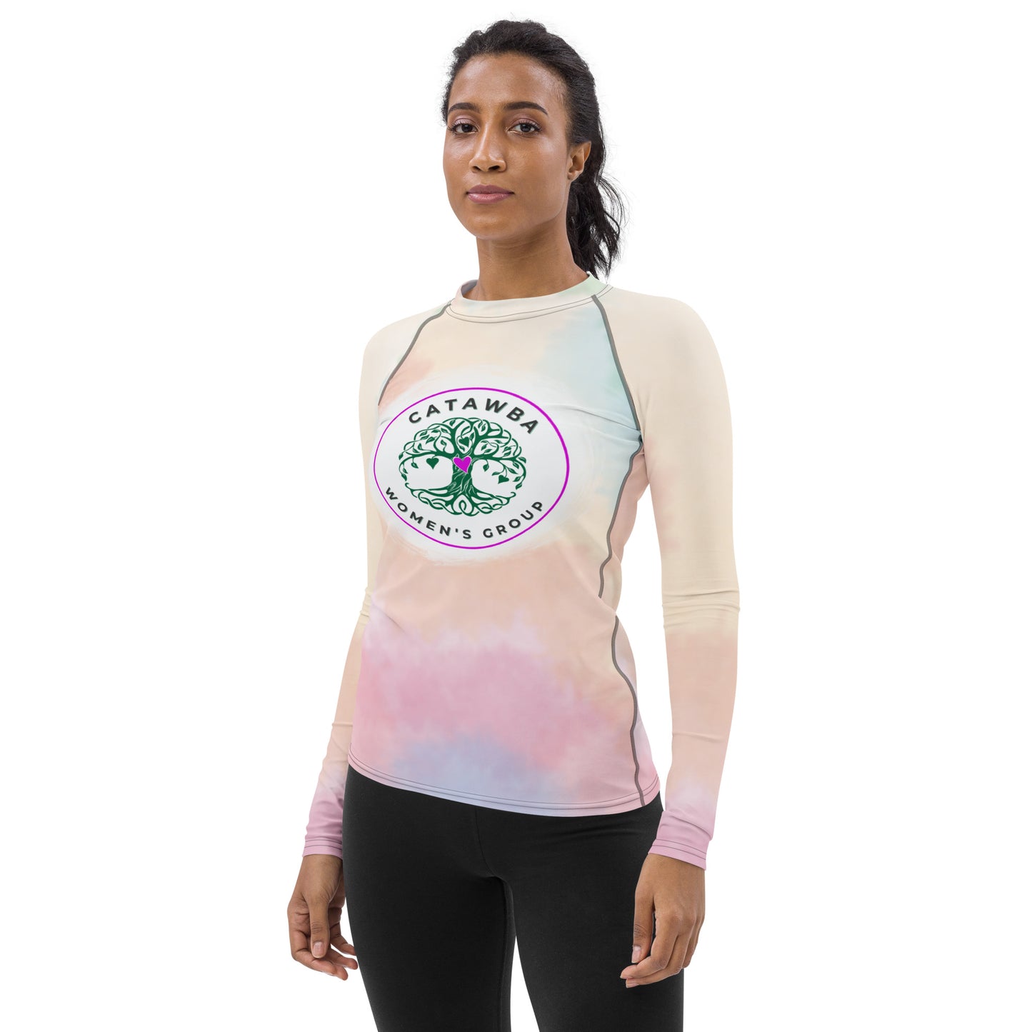 29- Tie Dye Women's Rash Guard - Long Sleeves