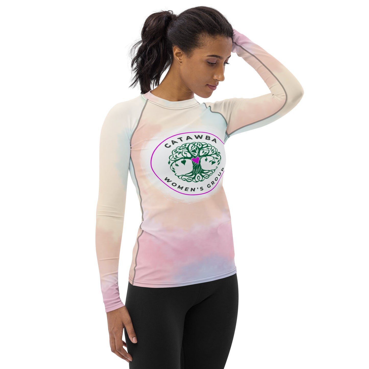 29- Tie Dye Women's Rash Guard - Long Sleeves